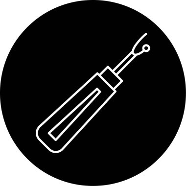 Vektör Dikiş Yırtıcısı Kabartma Simgesi Tasarımı