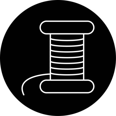 Vektör Bobbin Glyph Simge Tasarımı