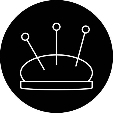 Vektör Pin Yastık Kabartma Simgesi Tasarımı