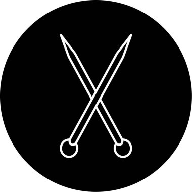 Örgü Şırıngaları Vektör Kabartma Simgesi Tasarımı