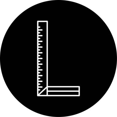 Cetvel Vektörü Şekil Simgesi Tasarımı