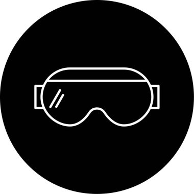 Güvenlik Gözlüğü Vektör Sembol Tasarımı