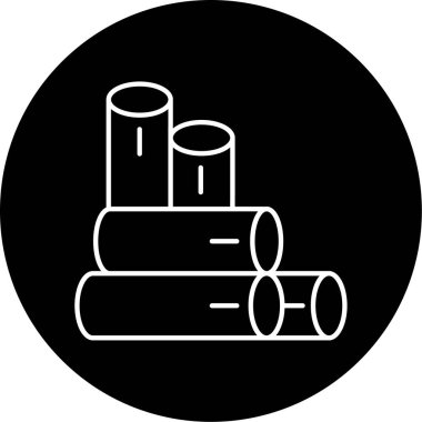 Boru Vektörü Kabartma Simgesi Tasarımı