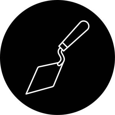 Trowel Vektör Kabartma Simgesi Tasarımı