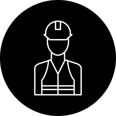 İşçi Vektörü Şekil Simgesi Tasarımı
