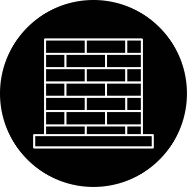 Duvar Vektörü Kabartma Simgesi Tasarımı