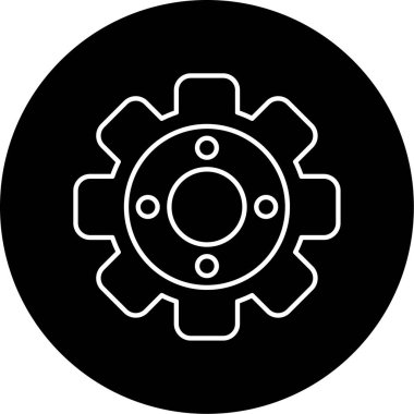 Gear Vektörü Şekil Simgesi Tasarımı
