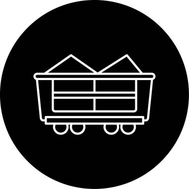 Vagon Vektörü Şekil Simgesi Tasarımı