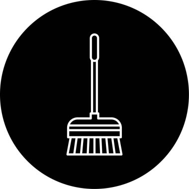 Süpürge Vektörü Simge Tasarımı