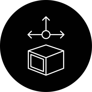 3d Modelleme Vektörü Kabartma Simgesi Tasarımı