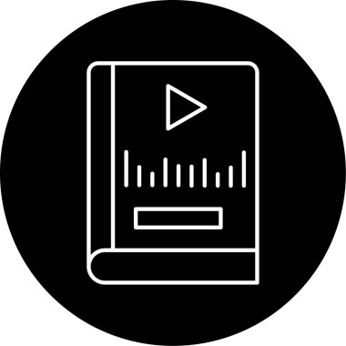 Ses Kitabı Vektörü Kabartma Simgesi Tasarımı