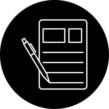 Yazı Vektörü Şekil Simgesi Tasarımı