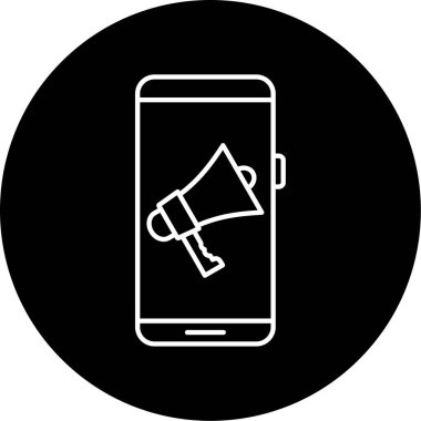 Benzersiz telefon simgesi, vektör illüstrasyonu