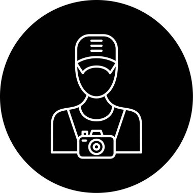 turist simgesi vektör illüstrasyonu