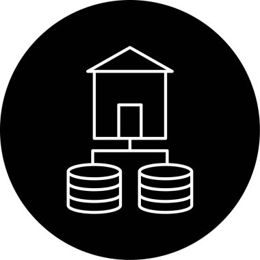 bir bina ile evin vektör simgesi