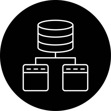 veritabanı simgesi, vektör resimleme