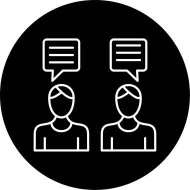 İnsanların vektör illüstrasyonu ve sosyal ağ simgesi