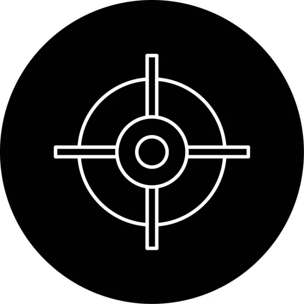 Vector Target Glyph Icon Design — Stock vektor