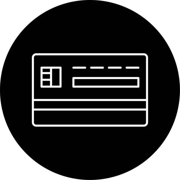 Vector Credit Card Glyph Icon Design — Image vectorielle