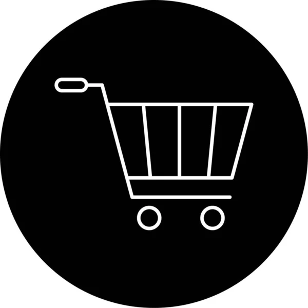 Vector Shopping Cart Glyph Icon Design — Stockvektor