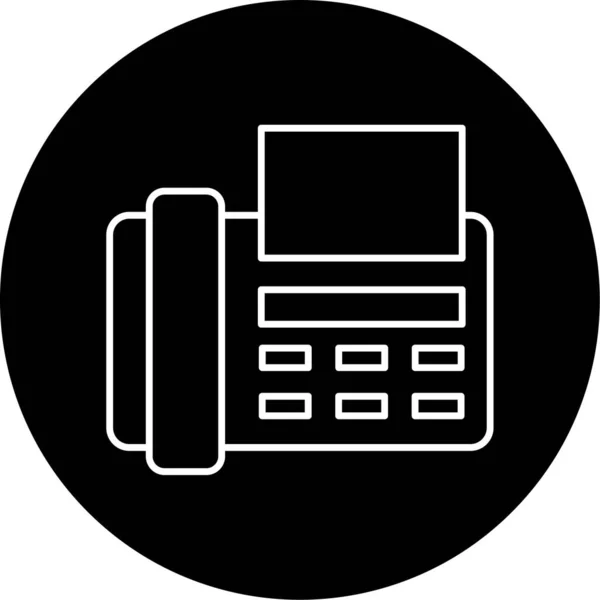 Máquina Fax Vetorial Glyph Icon Design —  Vetores de Stock