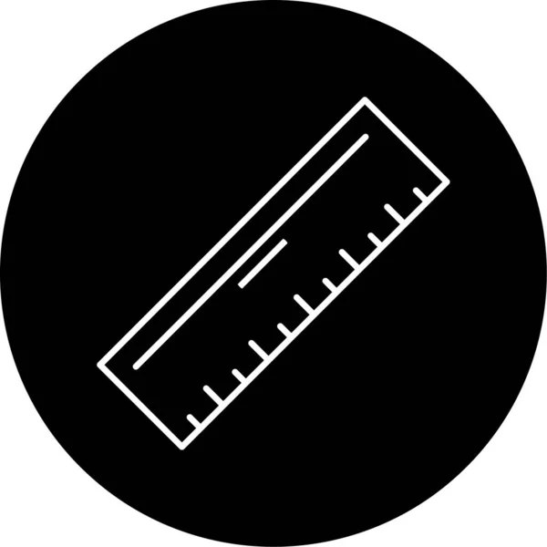 Vector Ruler Glyph Icon Design — Stockvector