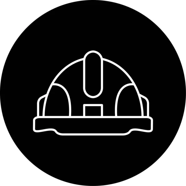 Helmet Vector Glyph Icon Design — Stockový vektor