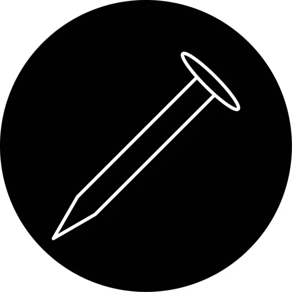 Nail Vector Glyph Icon Design — Vetor de Stock