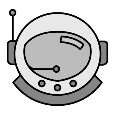 Astronot ikonu. Web için kask vektör simgelerinin özet çizimi