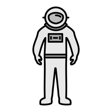 Astronot ikonu. Web için gezegen vektör simgelerinin özet çizimi