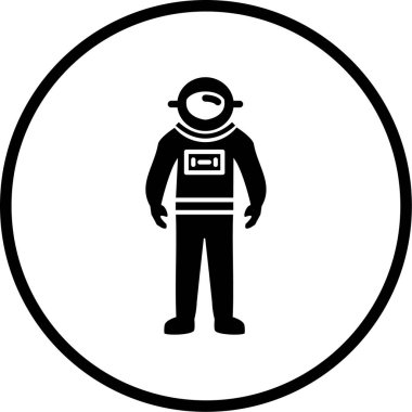 Astronot. Web simgesi basit illüstrasyon