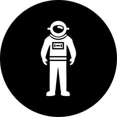 astronot simgesi vektör illüstrasyonu