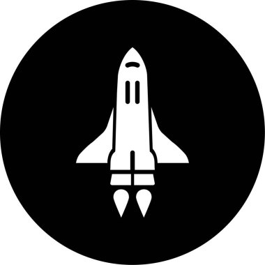 roket simgesi, vektör illüstrasyonu