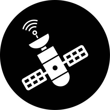 uydu simgesi vektör illüstrasyonu