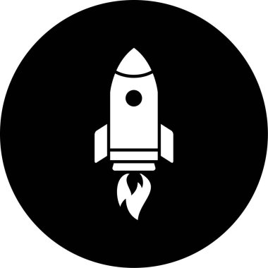 roket ikonu vektör illüstrasyonu