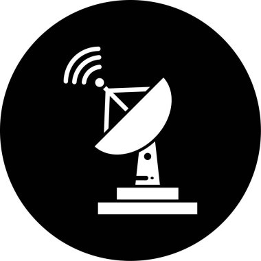 uydu anten simgesi, vektör illüstrasyonu