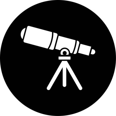 Teleskop. Web simgesi basit illüstrasyon