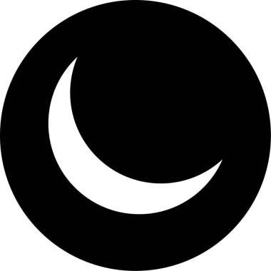 Ay. Web simgesi basit illüstrasyon