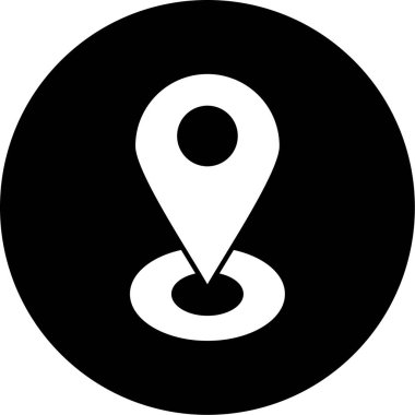 Harita işaretleyici simgesi, vektör illüstrasyonu