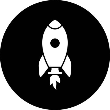 roket simgesi, vektör illüstrasyonu
