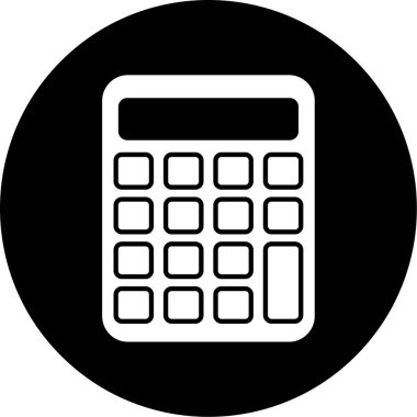 hesap makinesi simgesi, vektör illüstrasyonu