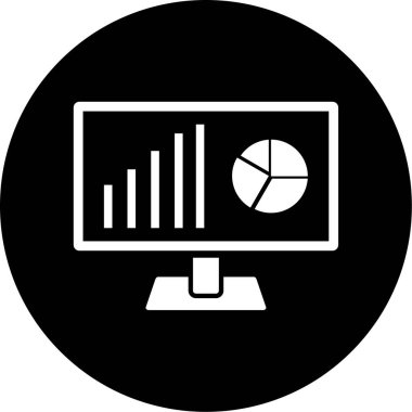 iş grafiği simgesi, vektör illüstrasyonu