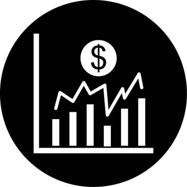 İş grafiği simgesinin vektör illüstrasyonu