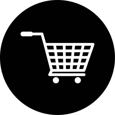 Alışveriş arabası ikonu. vektör illüstrasyonu