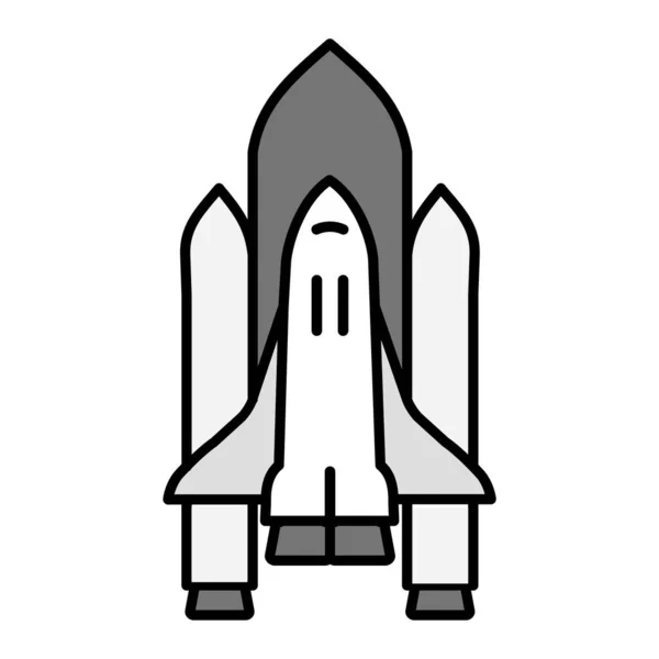 Ikon Peluncuran Roket Ilustrasi Sederhana Dari Ruang Angkasa Vektor Ikon - Stok Vektor