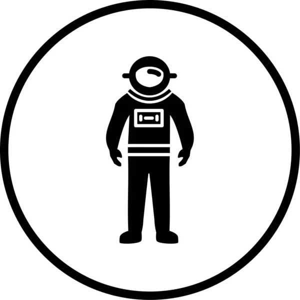 Astronaute Icône Web Illustration Simple — Image vectorielle