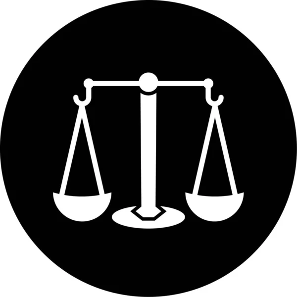 Illustrazione Vettoriale Del Diritto Simbolo Della Giustizia — Vettoriale Stock