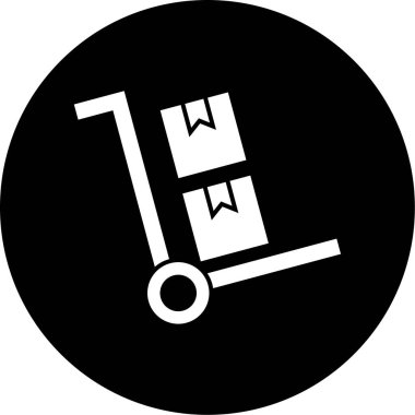 Bir kutu simgesinin vektör illüstrasyonu