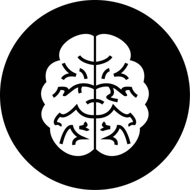 Beyin. Web simgesi basit illüstrasyon