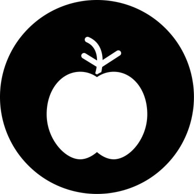 Elma. Web simgesi basit illüstrasyon